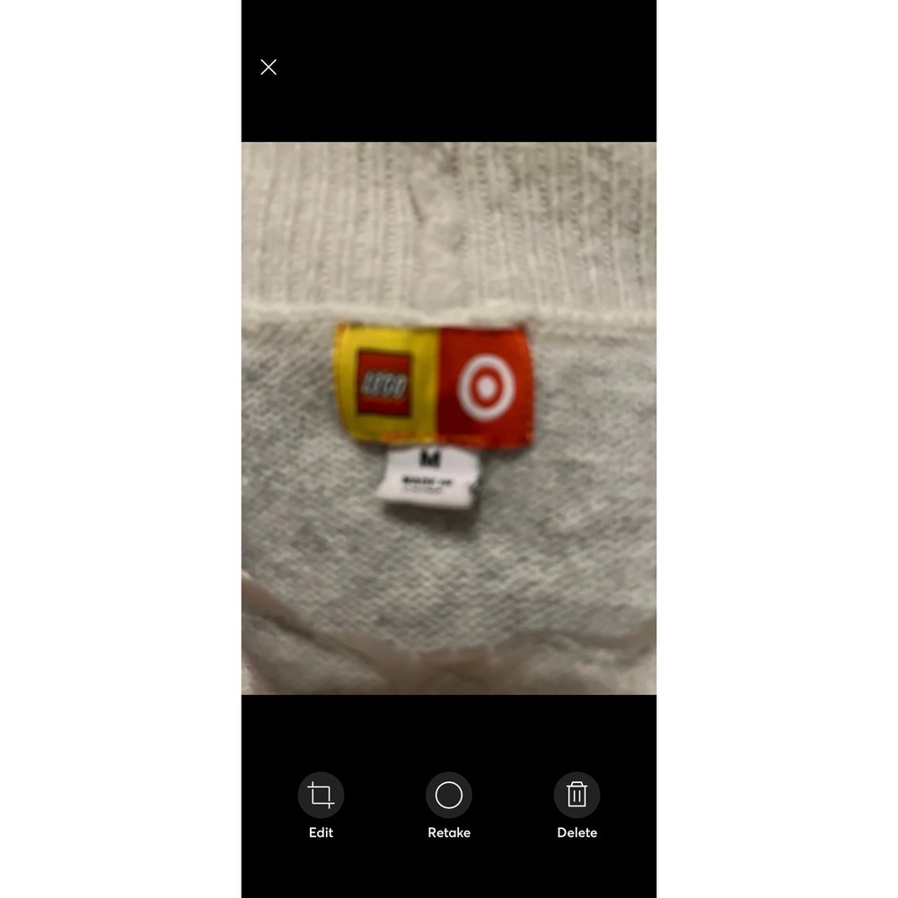 Lego X Target Colorful Lego Block Stripe Long Cardigan Wool Blend size medium - Picture 4 of 8